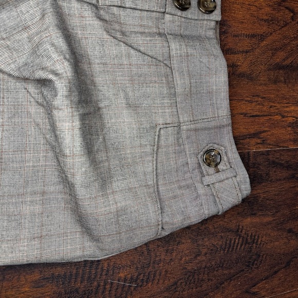 The Limited Brown Plaid Wide-Leg Mid Rise Trousers Y2K Vintage 8 NWT - Picture 6 of 16